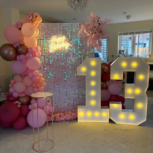 Pink Birthday Backdrop